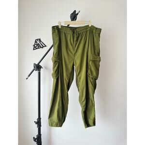 Haider Ackermann Utility Cargo Linen Pants Olive Green